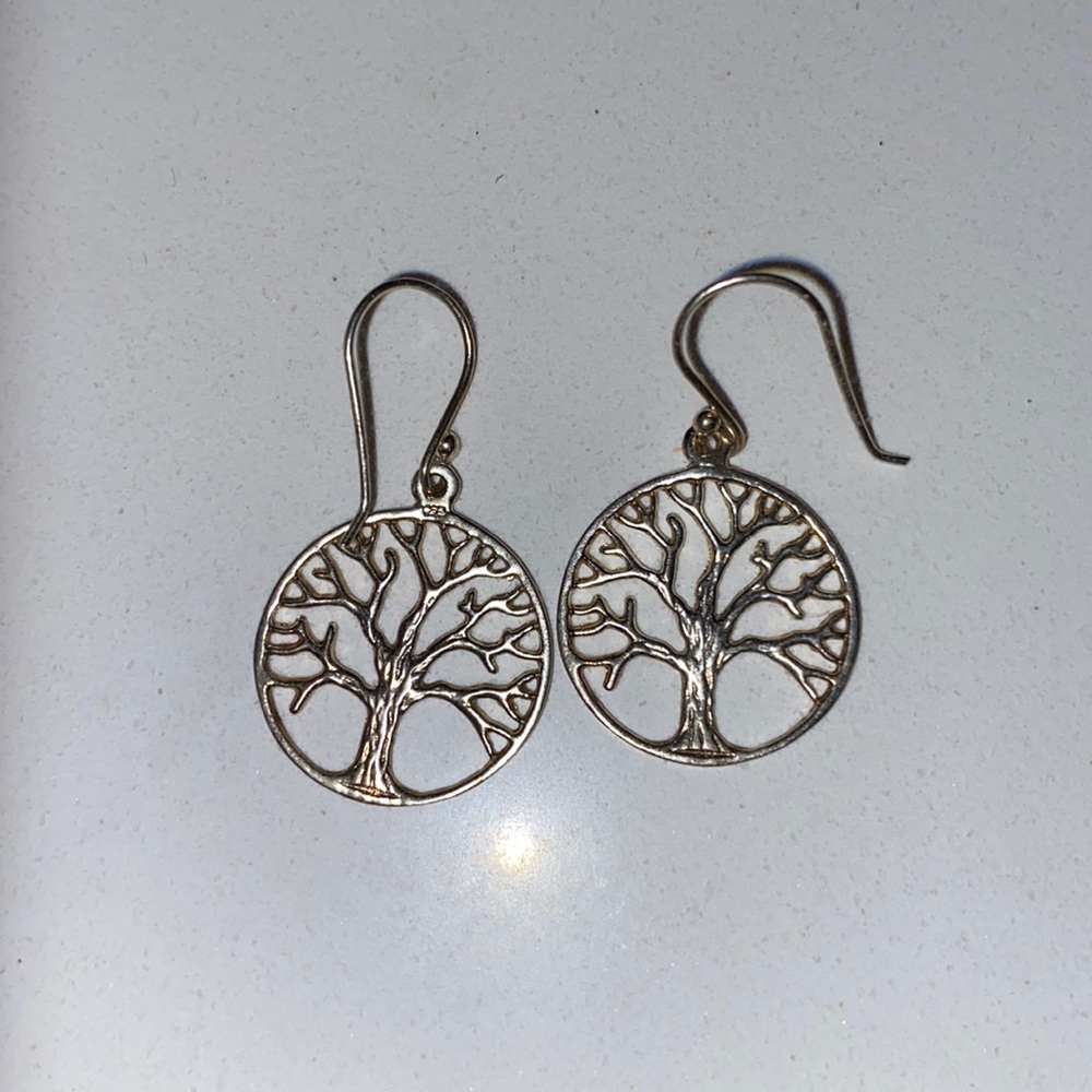 Silver Tree Earrings